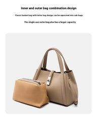 Fashionable Korean-style Large-capacity Leather Handbag