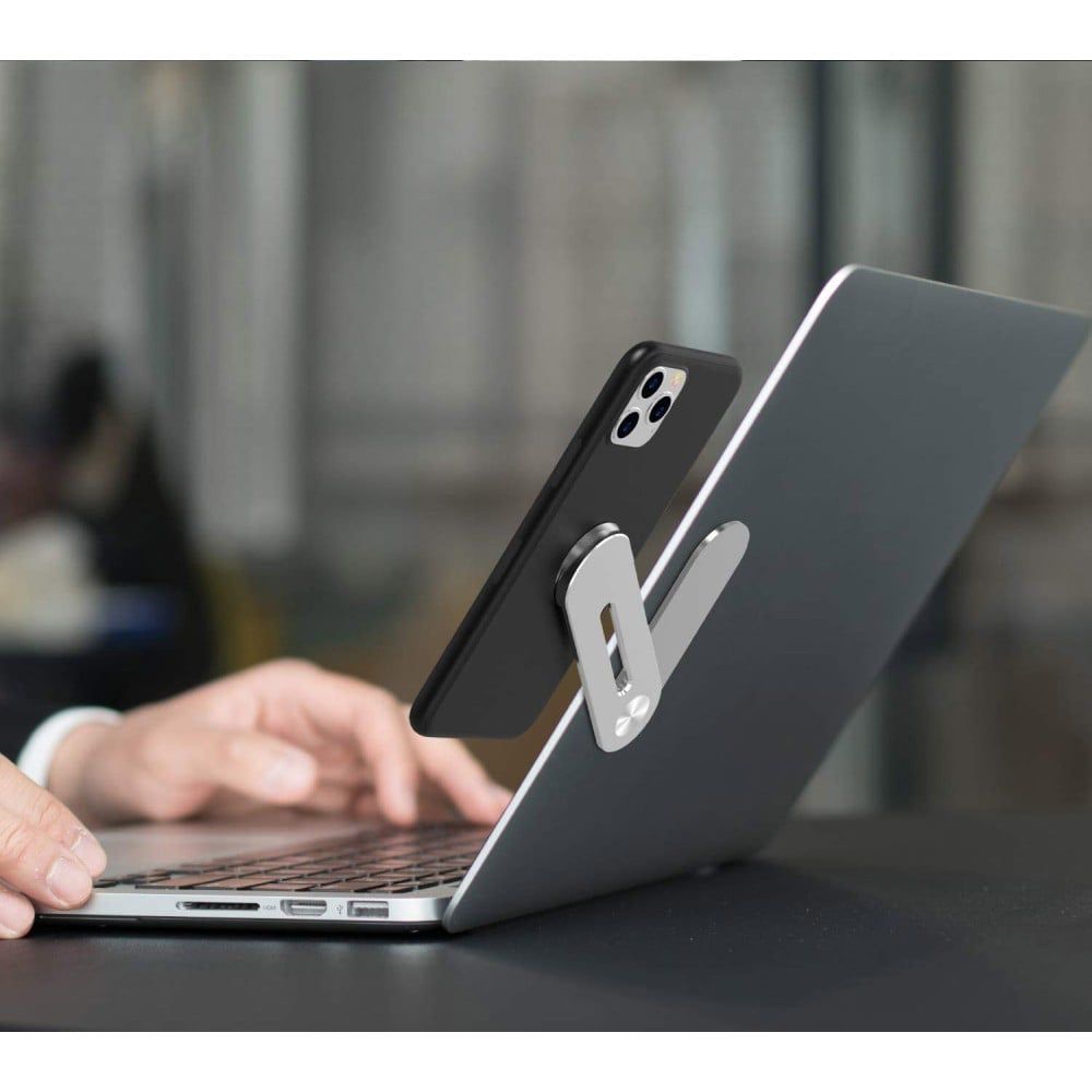 Laptop Side Mount Phone & Tablet Holder – Adjustable Multifunctional Screen Support Bracket for Dual Display Setup